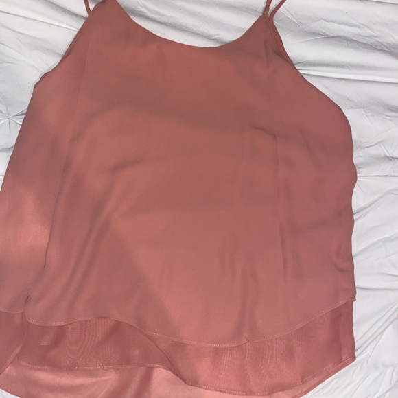 VIOLET + CLAIRE Peach tank top with mesh SIZE M - Picture 3 of 3